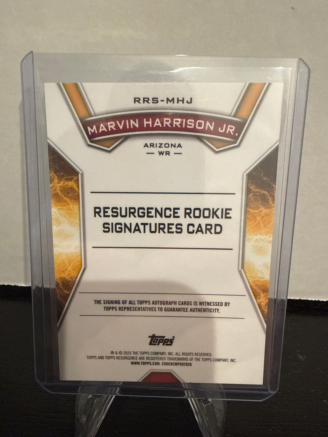 Marvin Harrison Jr 2025 Topps Resurgence Rookie Auto