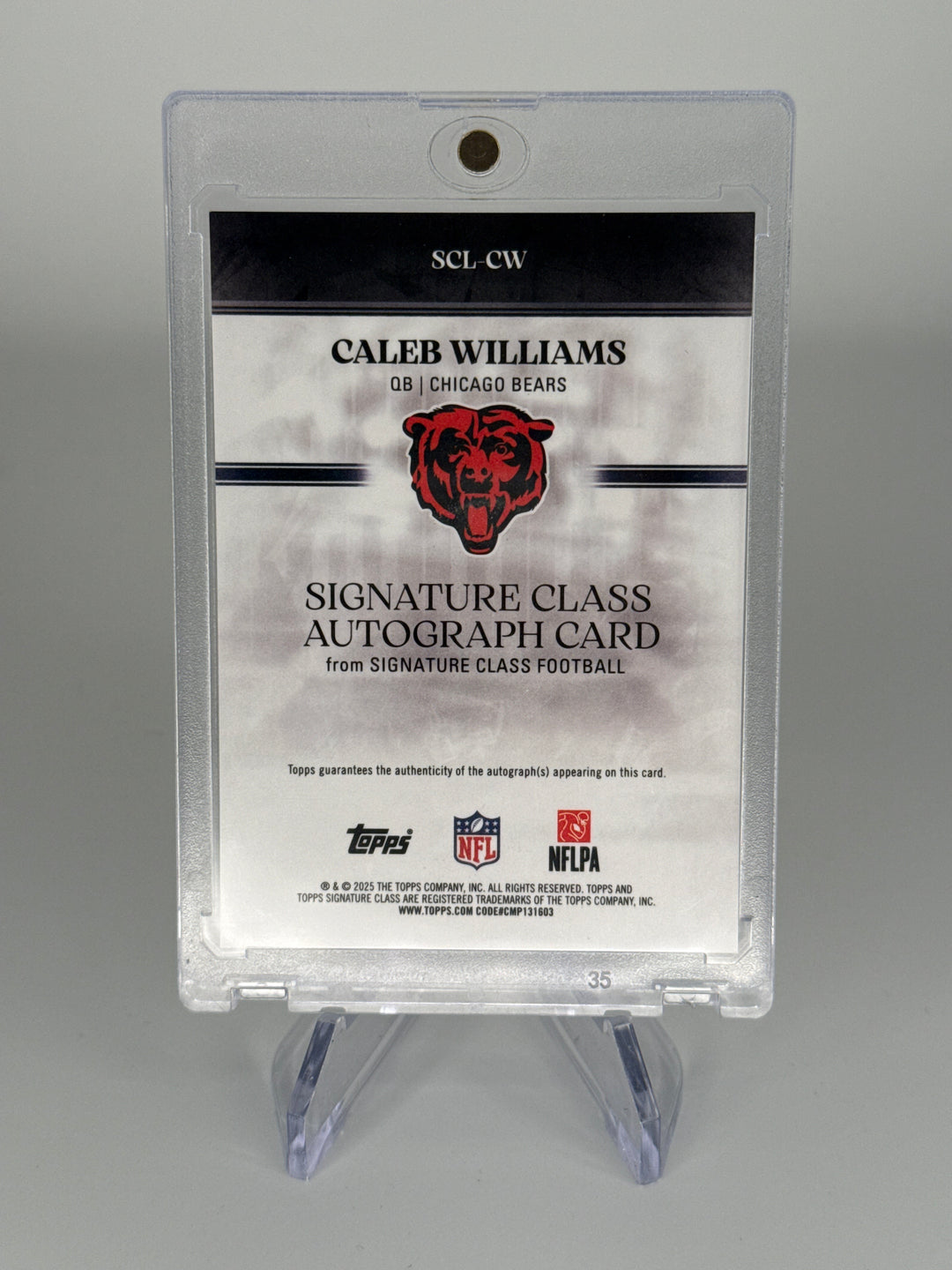 Caleb Williams 2025 Topps Signature Class Chrome Auto