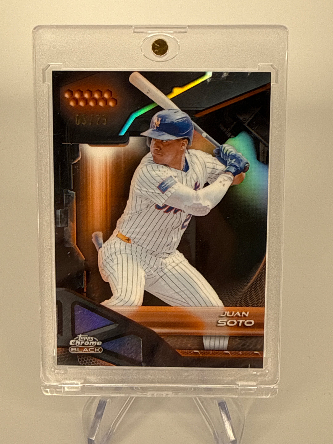 Juan Soto 2026 Topps Chrome Black Orange Refractor, 09/25