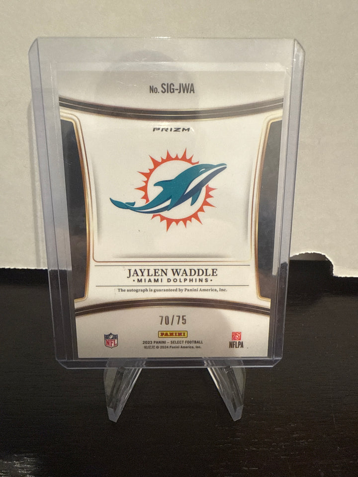 Jaylen Waddle 2023 Panini Select Maroon Auto, 70/75