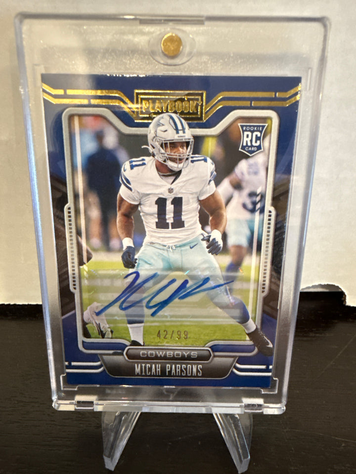 Micah Parsons 2021 Panini Playbook Rookie Auto, 42/99