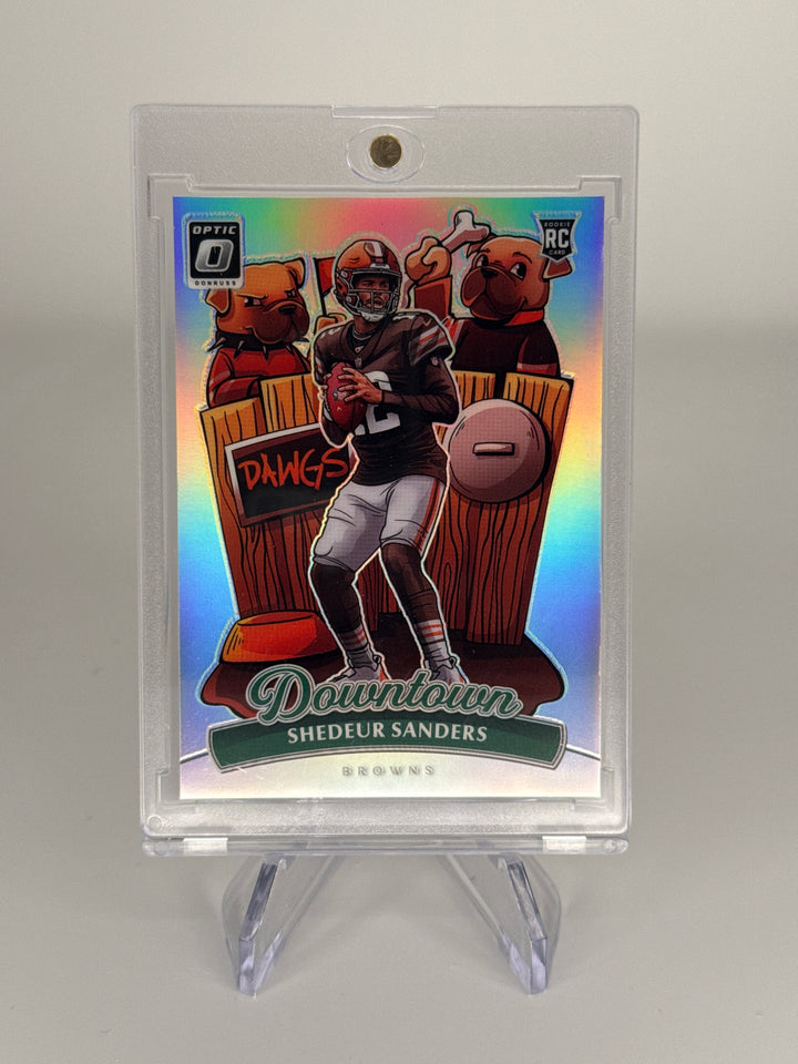 Shedeur Sanders 2025 Panini Donruss Optic Downtown SSP Case Hit Rookie