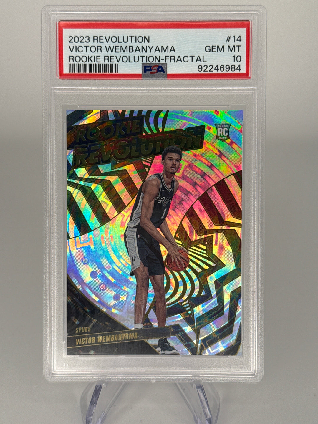 Victor Wembanyama 2023 Panini Revolution Fractal Rookie, PSA 10 Gem Mint