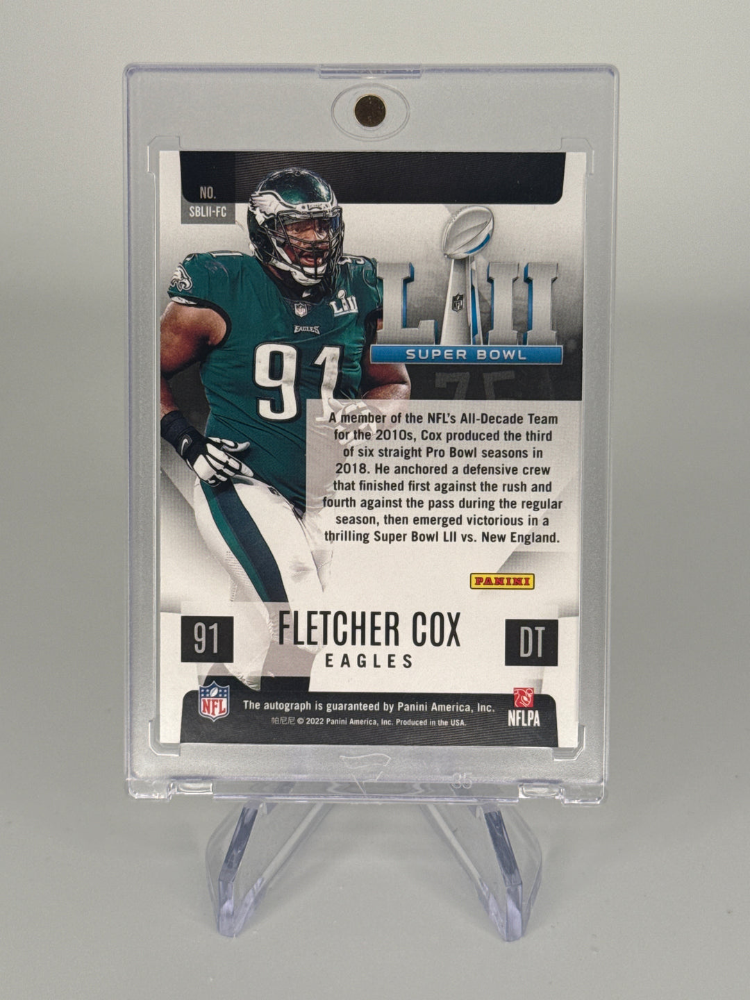 Fletcher Cox 2022 Panini Super Bowl Signatures
