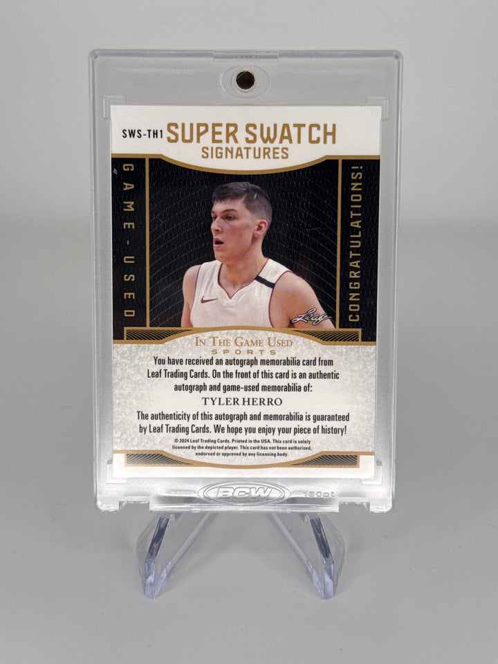Tyler Herro 2024 Leaf In The Game Super Swatch Signatures 1/1
