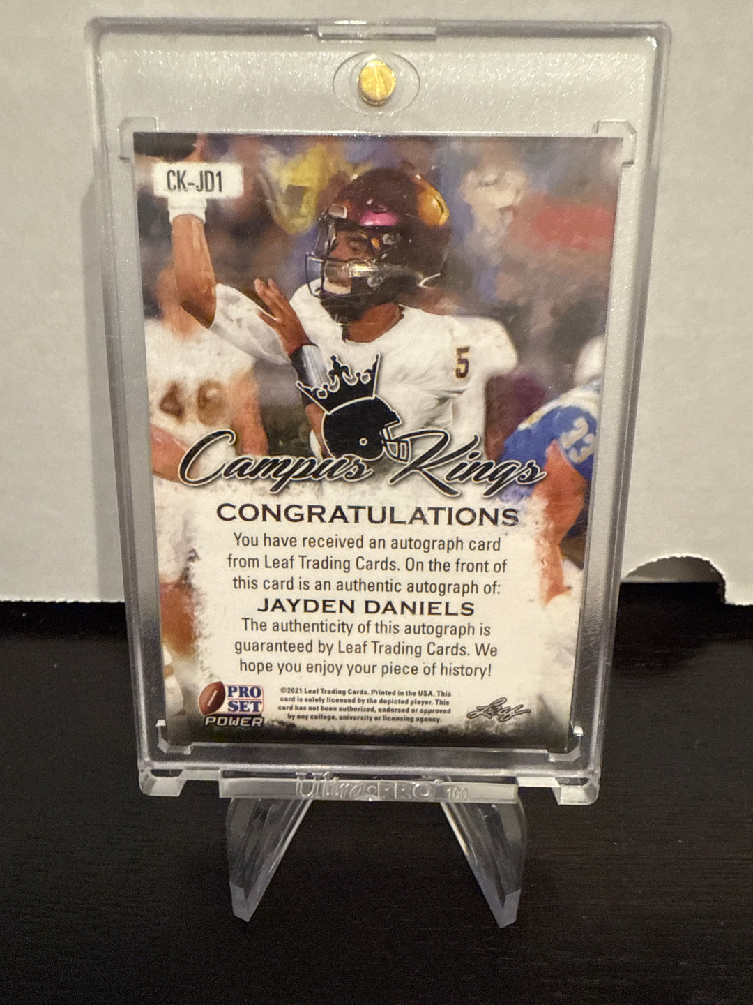 Jayden Daniels 2021 Leaf Pro Set Campus Kings Auto