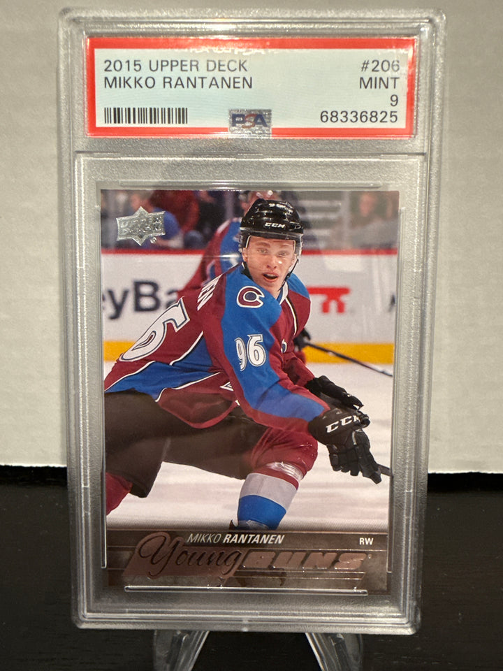 Mikko Rantanen 2015 Upper Deck Young Guns Rookie, PSA 9 Mint