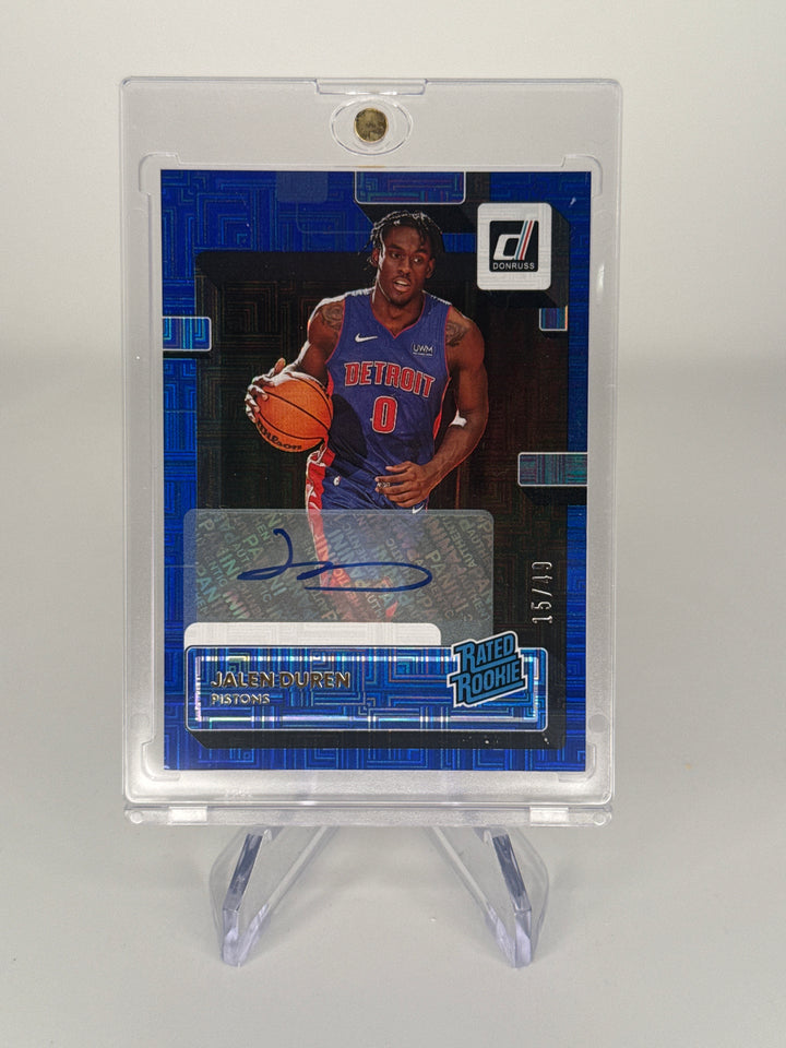 Jalen Duren 2022 Panini Donruss Blue Choice Rated Rookie Auto, 15/49
