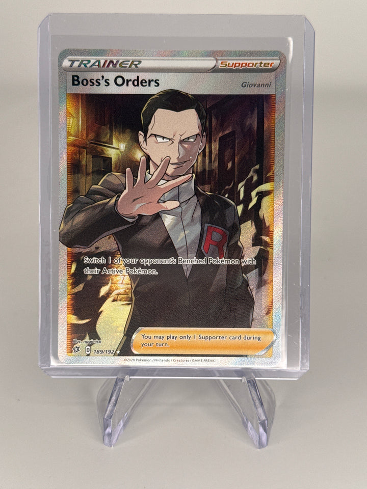 Pokémon TCG 2020 Boss's Orders Rebel Clash Special Illustration Rare Full Art Trainer, 189/192