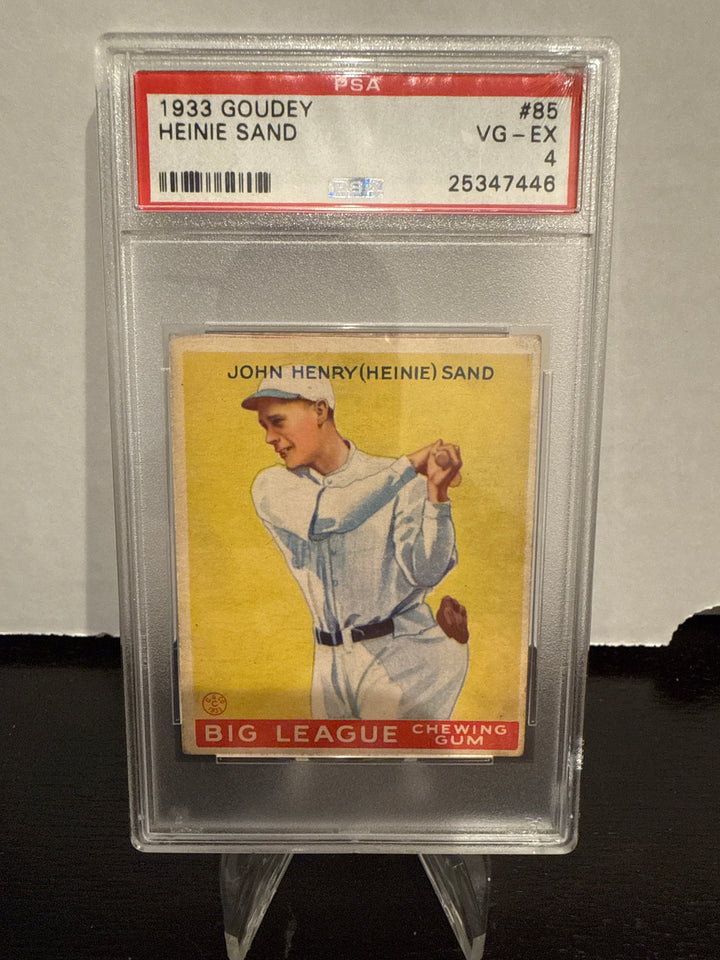 Heinie Sand 1933 Goudey, PSA 4
