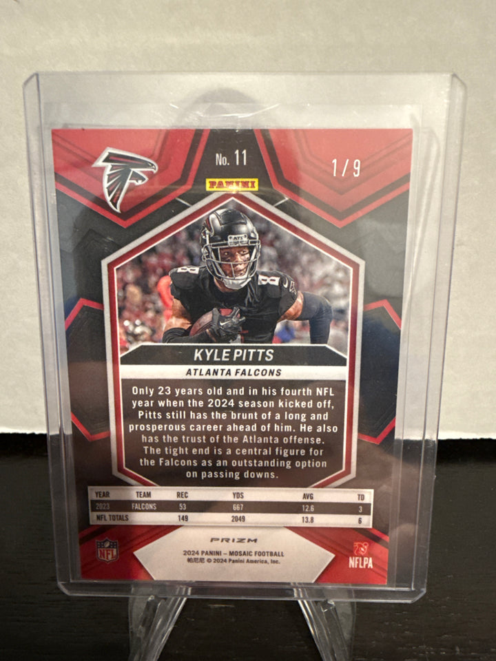 Kyle Pitts 2024 Panini Mosaic Red Wave, 1/9