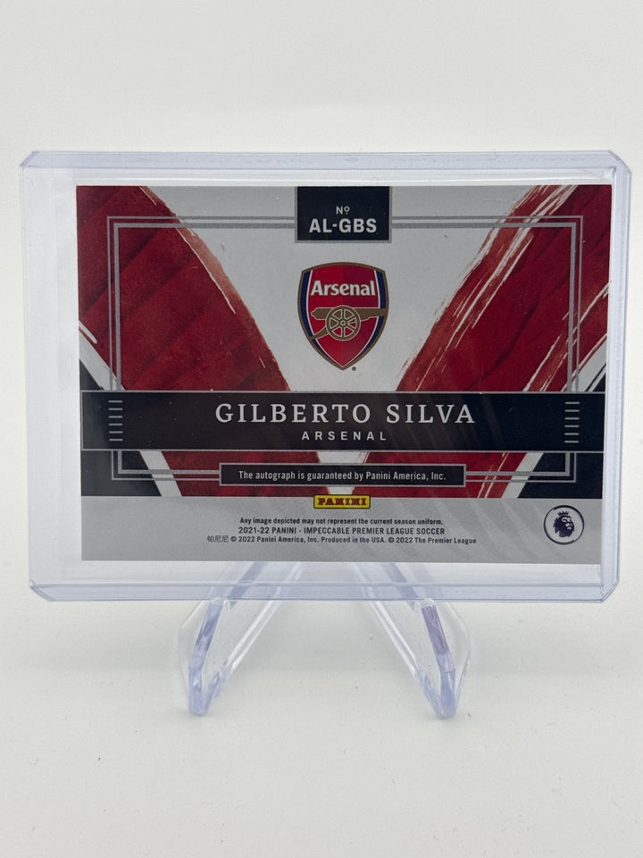 Gilberto Silva 2021-2022 Panini Impeccable All-Time Legends Auto, 32/99