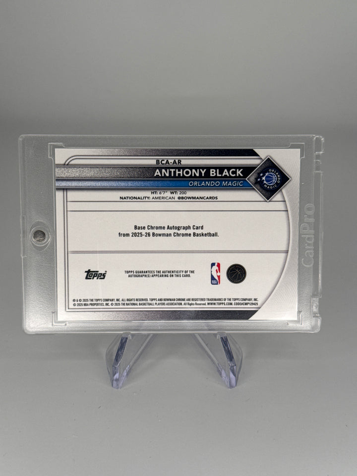 Anthony Black 2025 Bowman Chrome Red Refractor Auto, 4/5