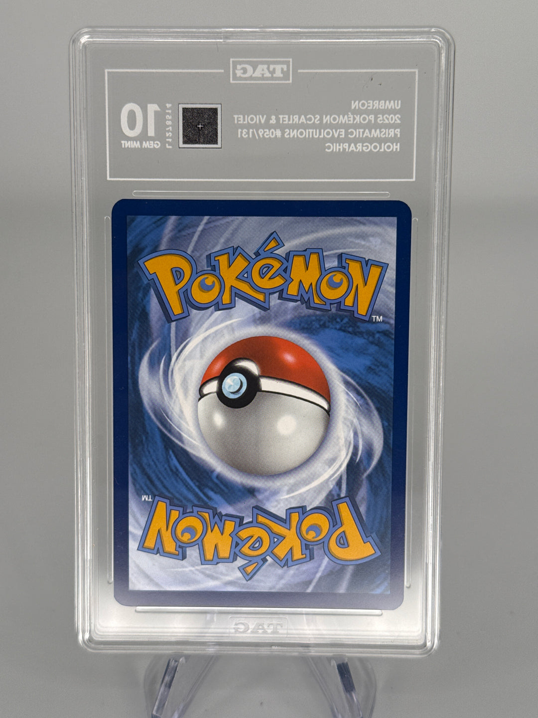 Pokemon TCG 2025 Umbreon Prismatic Evolutions Holo, 059/131, TAG 10 Gem Mint
