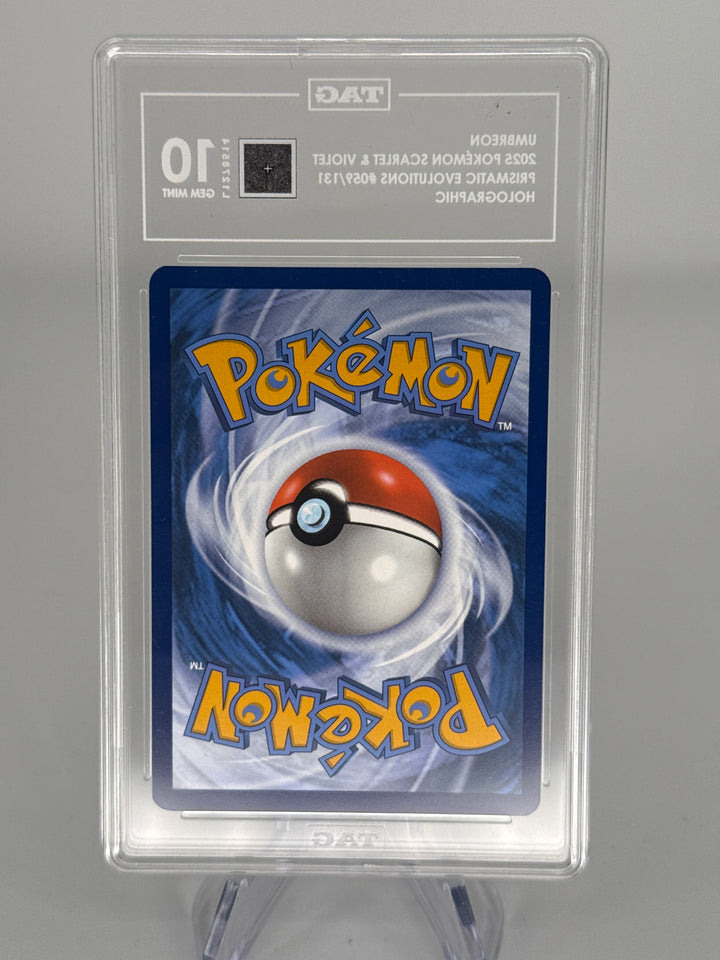 Pokemon TCG 2025 Umbreon Prismatic Evolutions Holo, 059/131, TAG 10 Gem Mint