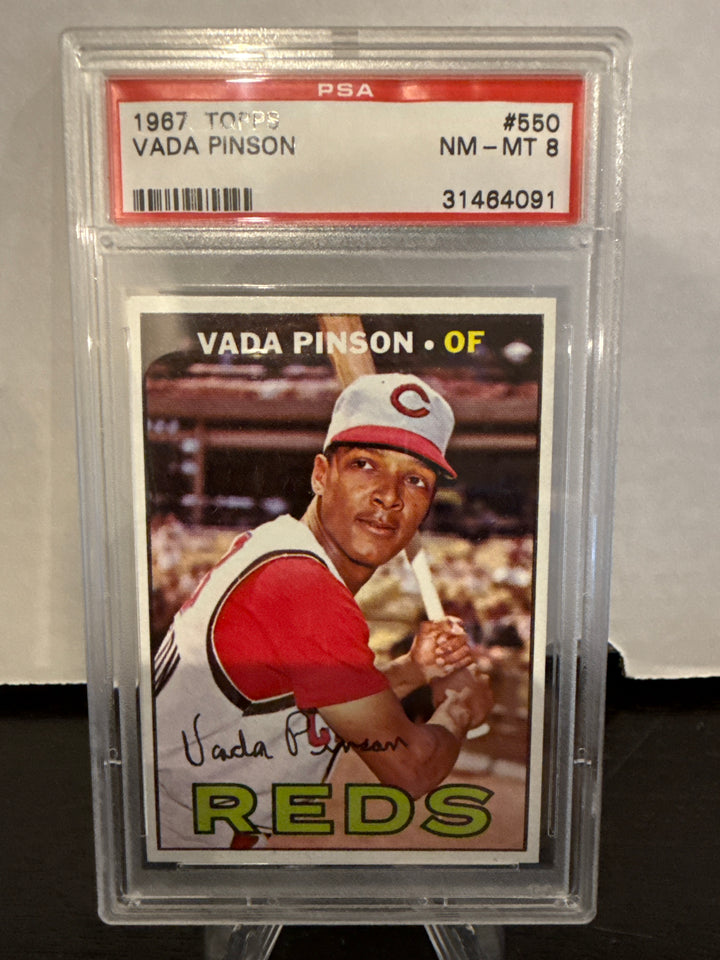 Vada Pinson 1967 Topps, PSA 8