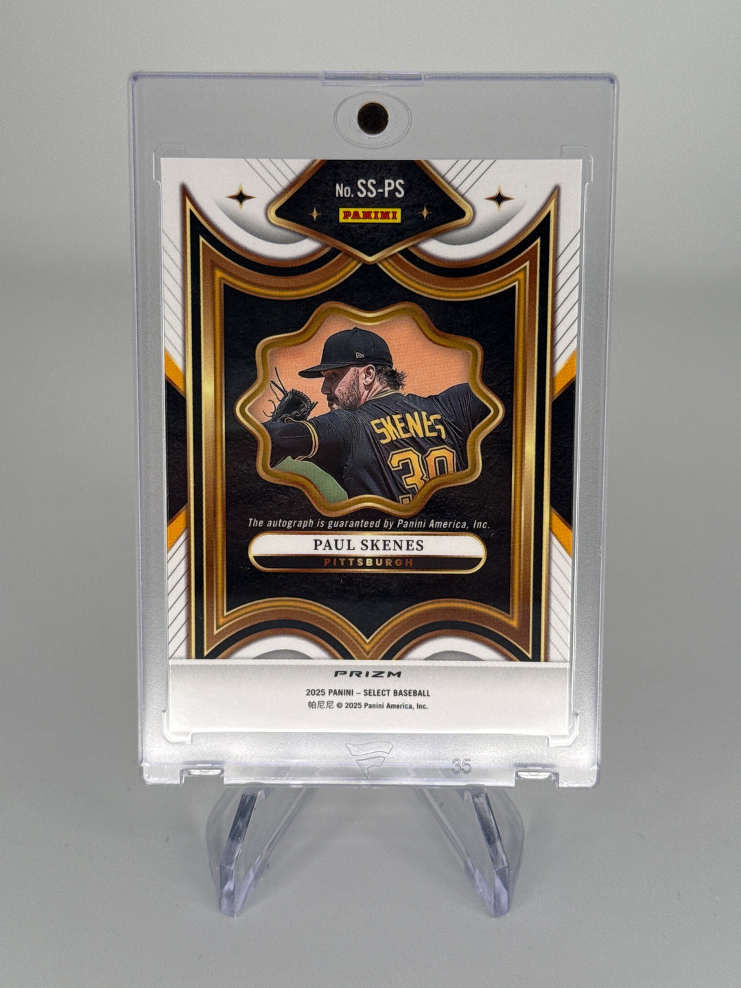 Paul Skenes 2025 Panini Select Signature Selections Silver Auto