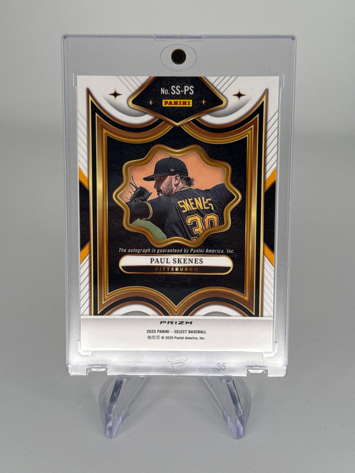 Paul Skenes 2025 Panini Select Signature Selections Silver Auto