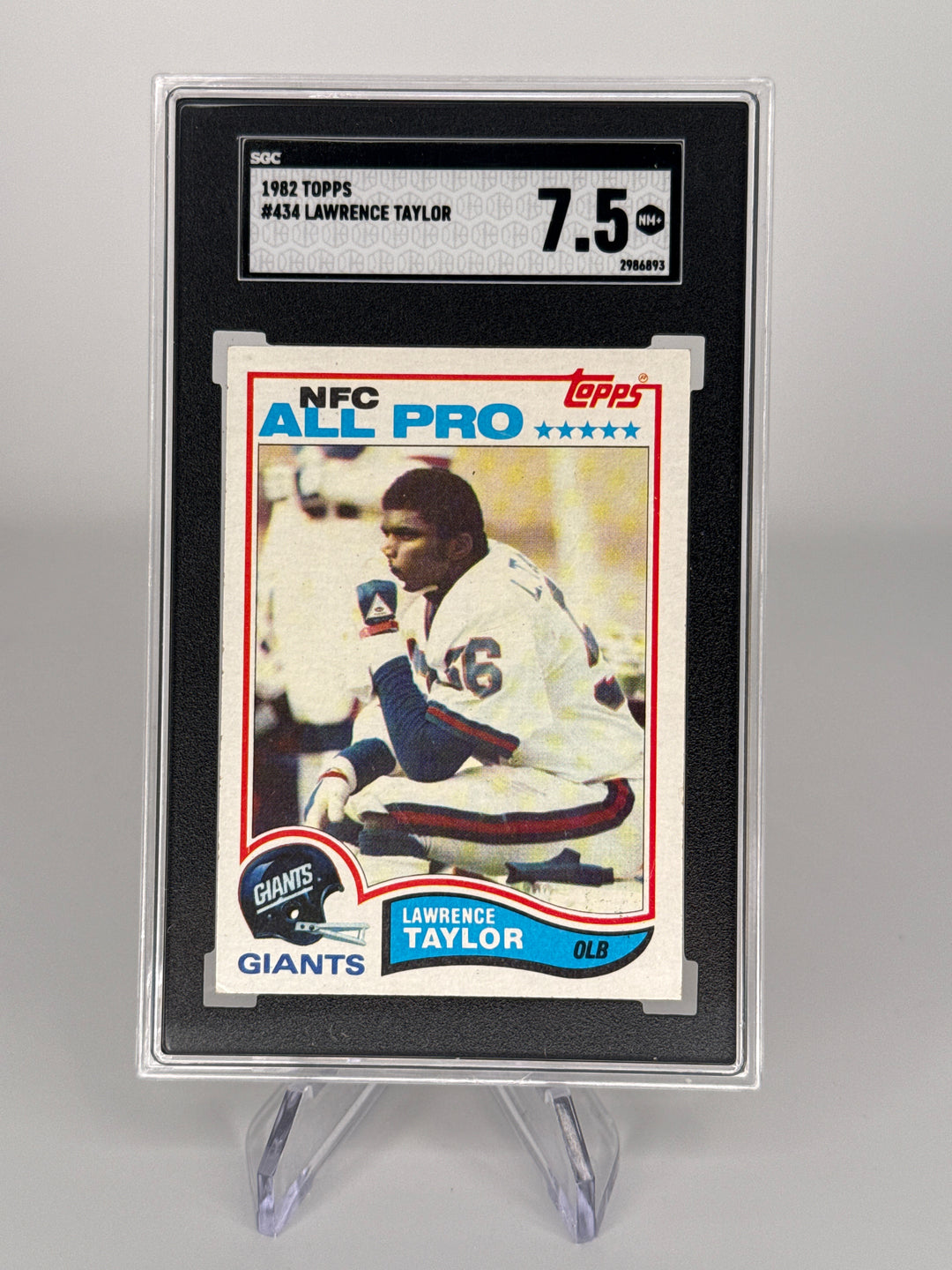 Lawrence Taylor 1982 Topps All Pro, SGC 7.5