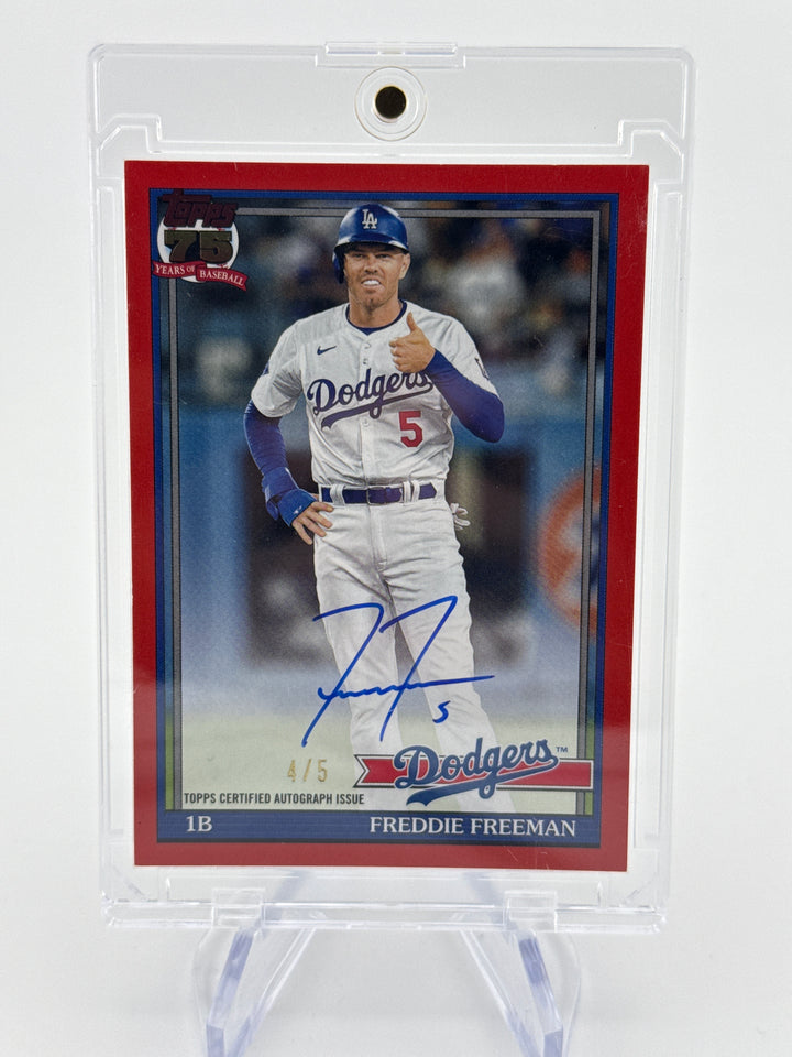 Freddie Freeman 2026 Topps Series One 1991 Auto Red, 4/5