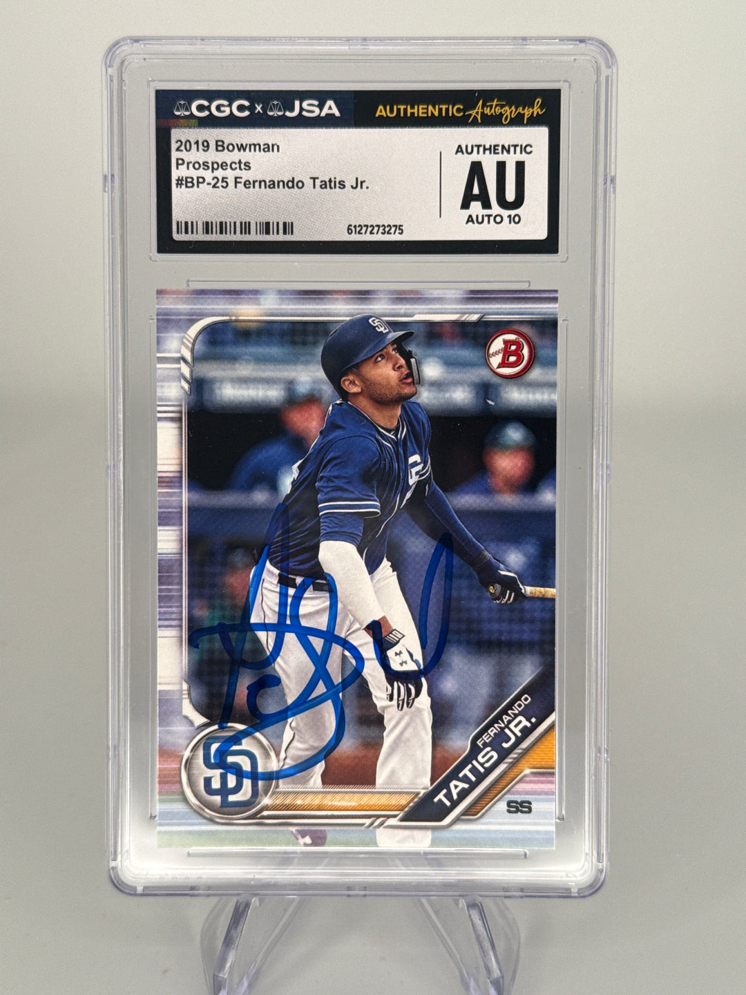 Fernando Tatis Jr. 2019 Bowman Prospects CGC/JSA Authentic Auto