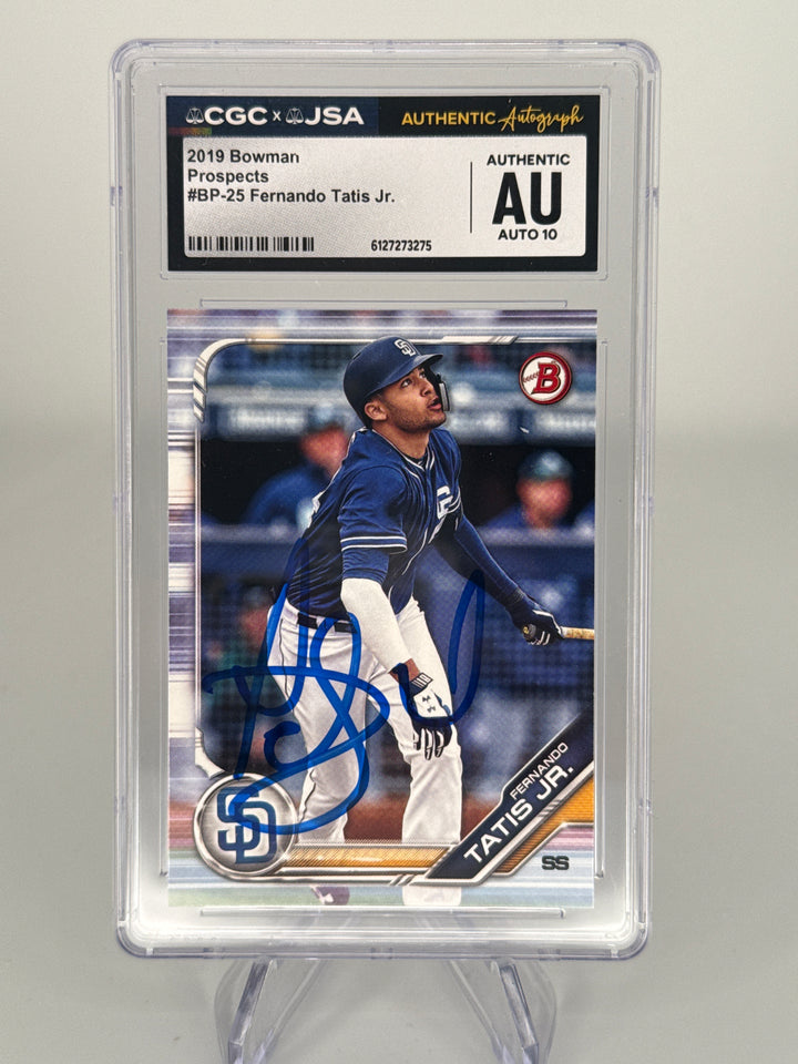 Fernando Tatis Jr. 2019 Bowman Prospects CGC/JSA Authentic Auto