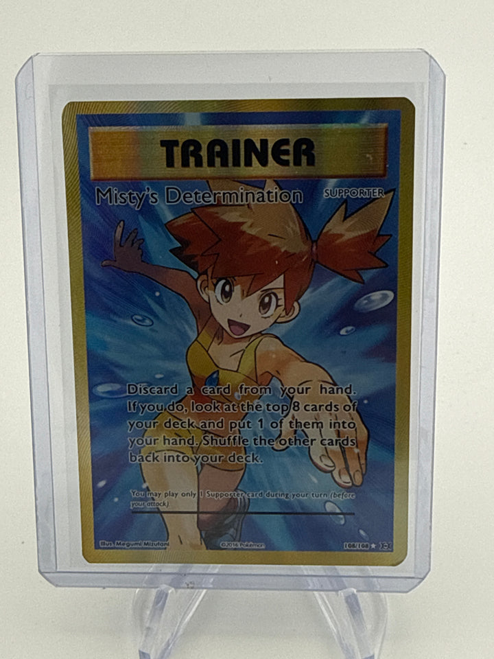 Pokemon TCG 2016 Misty's Determination Trainer Full Art Holofoil, 108/108