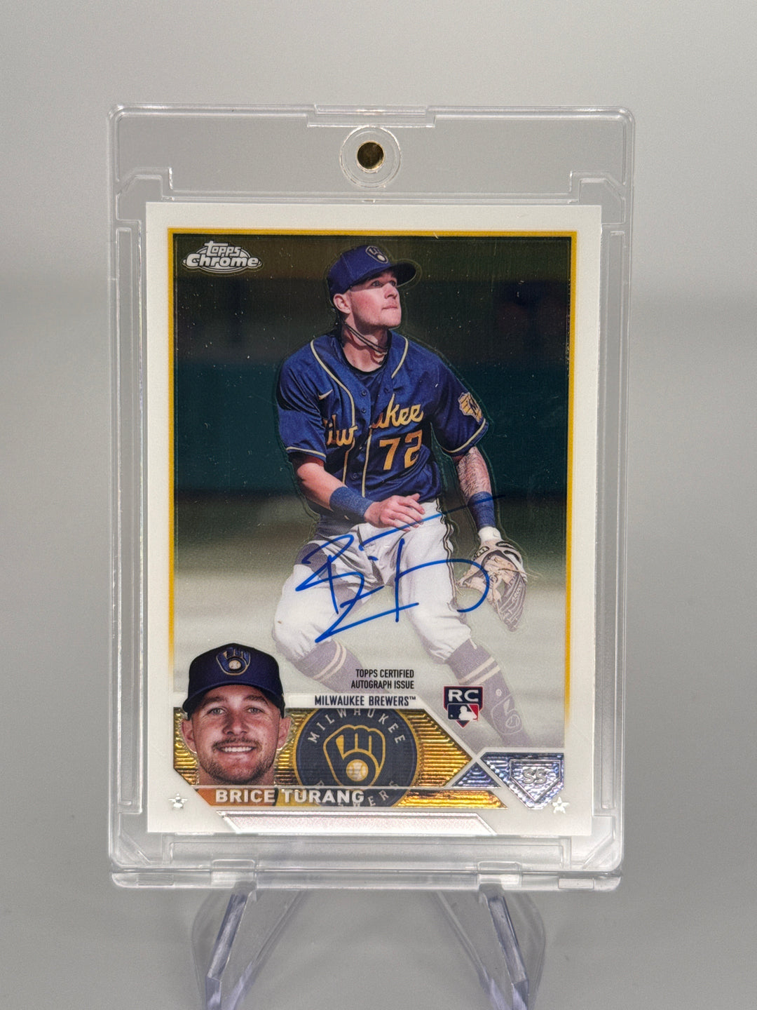 Brice Turang 2023 Topps Chrome Rookie Auto
