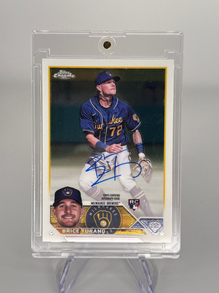 Brice Turang 2023 Topps Chrome Rookie Auto