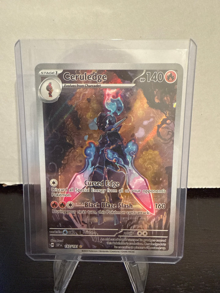 Pokémon TCG 2024 Ceruledge Surging Sparks Full Art Illustration Rare, 197/191