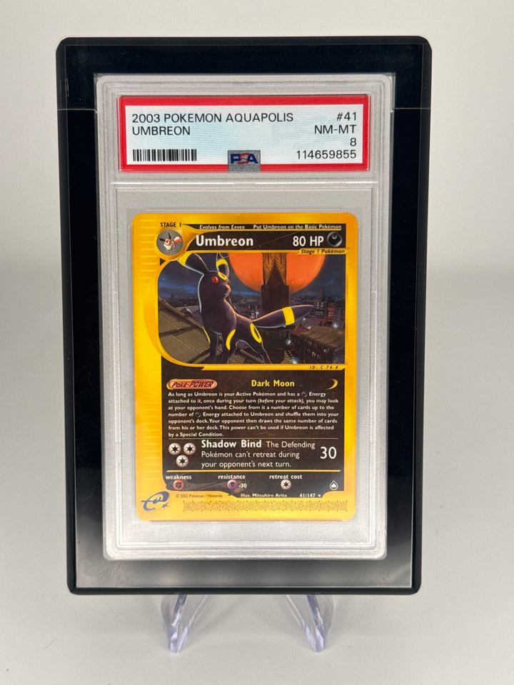 Pokemon TCG 2003 Umbreon Aquapolis E-Reader, 41/147, PSA 8