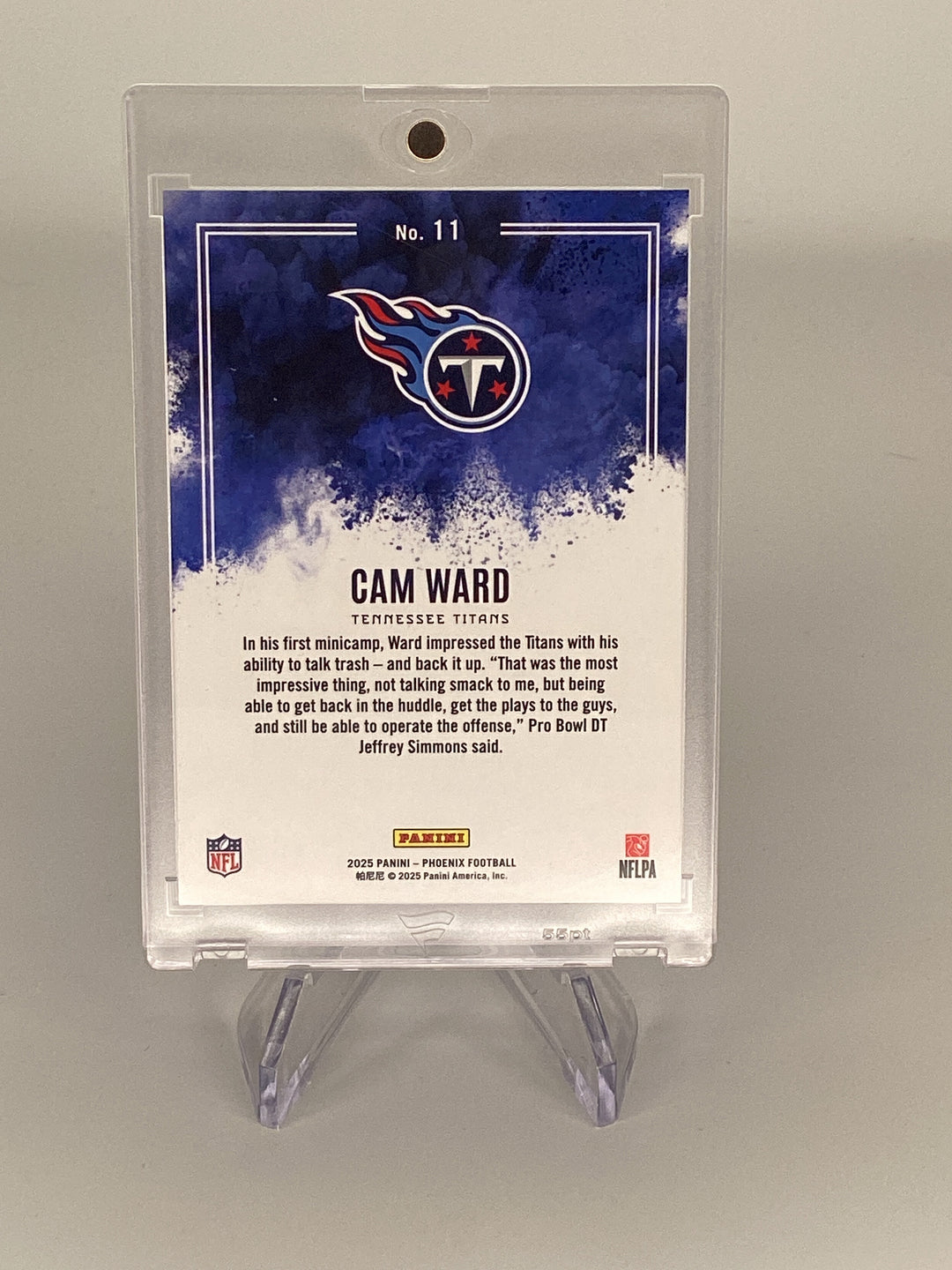 Cam Ward 2025 Panini Phoenix SSP Case Hit Color Blast