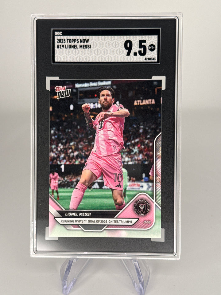 Lionel Messi 2025 Topps Now, SGC 9.5 Gem Mint