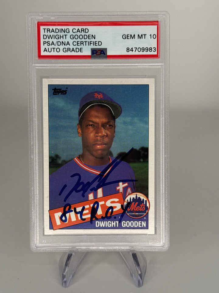 Dwight Gooden 1985 Topps Rookie, PSA 10 Gem Mint Auto