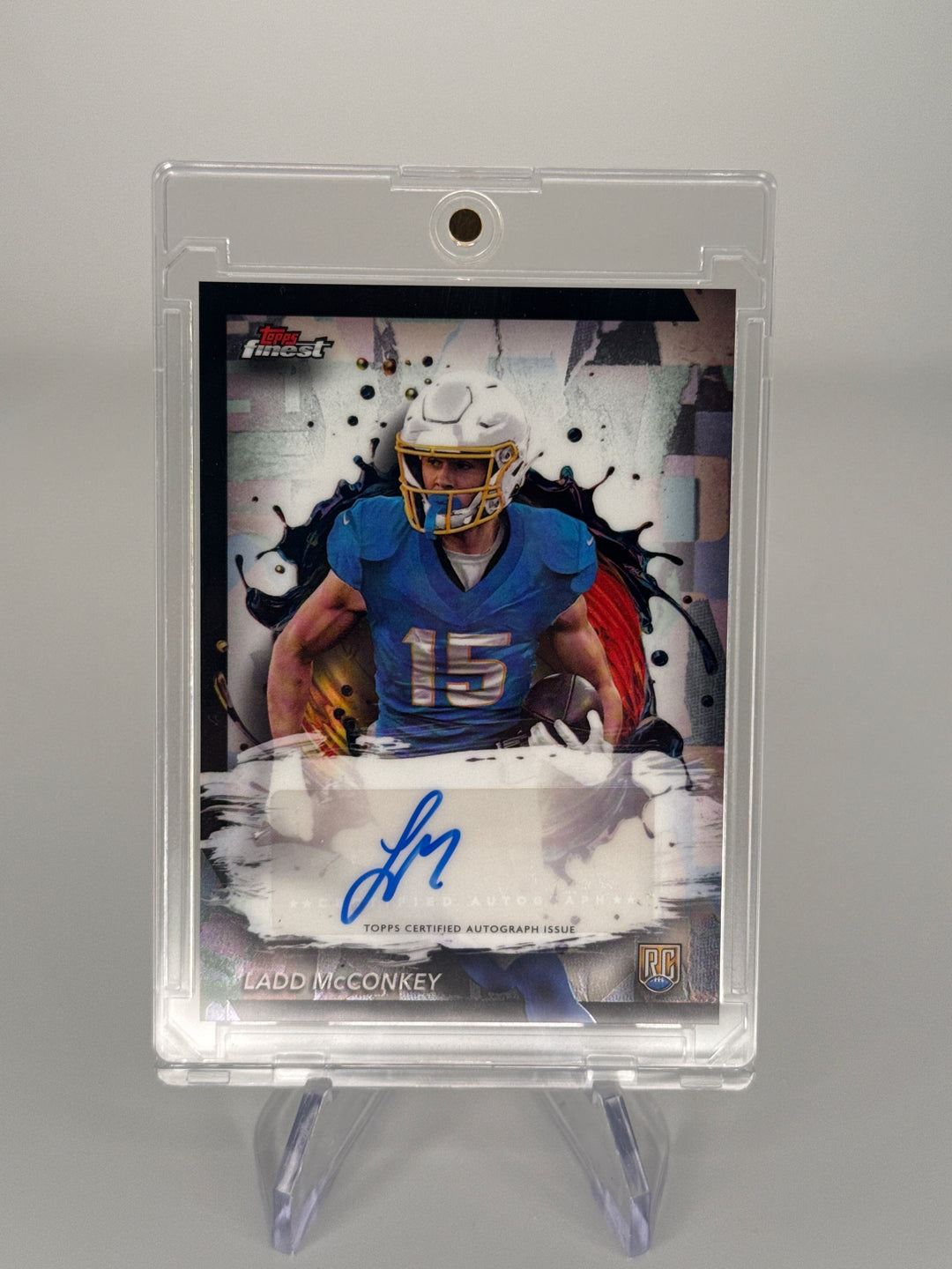 Ladd McConkey 2024 Topps Finest Rookie Auto