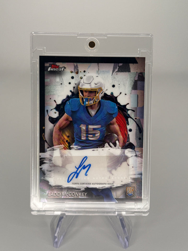 Ladd McConkey 2024 Topps Finest Rookie Auto