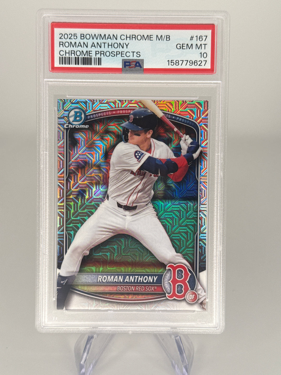 Roman Anthony 2025 Bowman Chrome Mega Box Prospect, PSA 10 Gem Mint