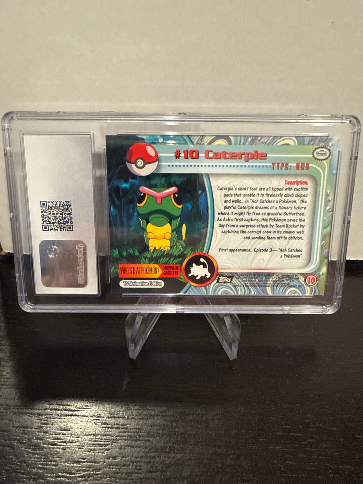 Pokémon Topps TCG 1999 Caterpie Series 1-10, Second Print, CGC 10 Gem Mint
