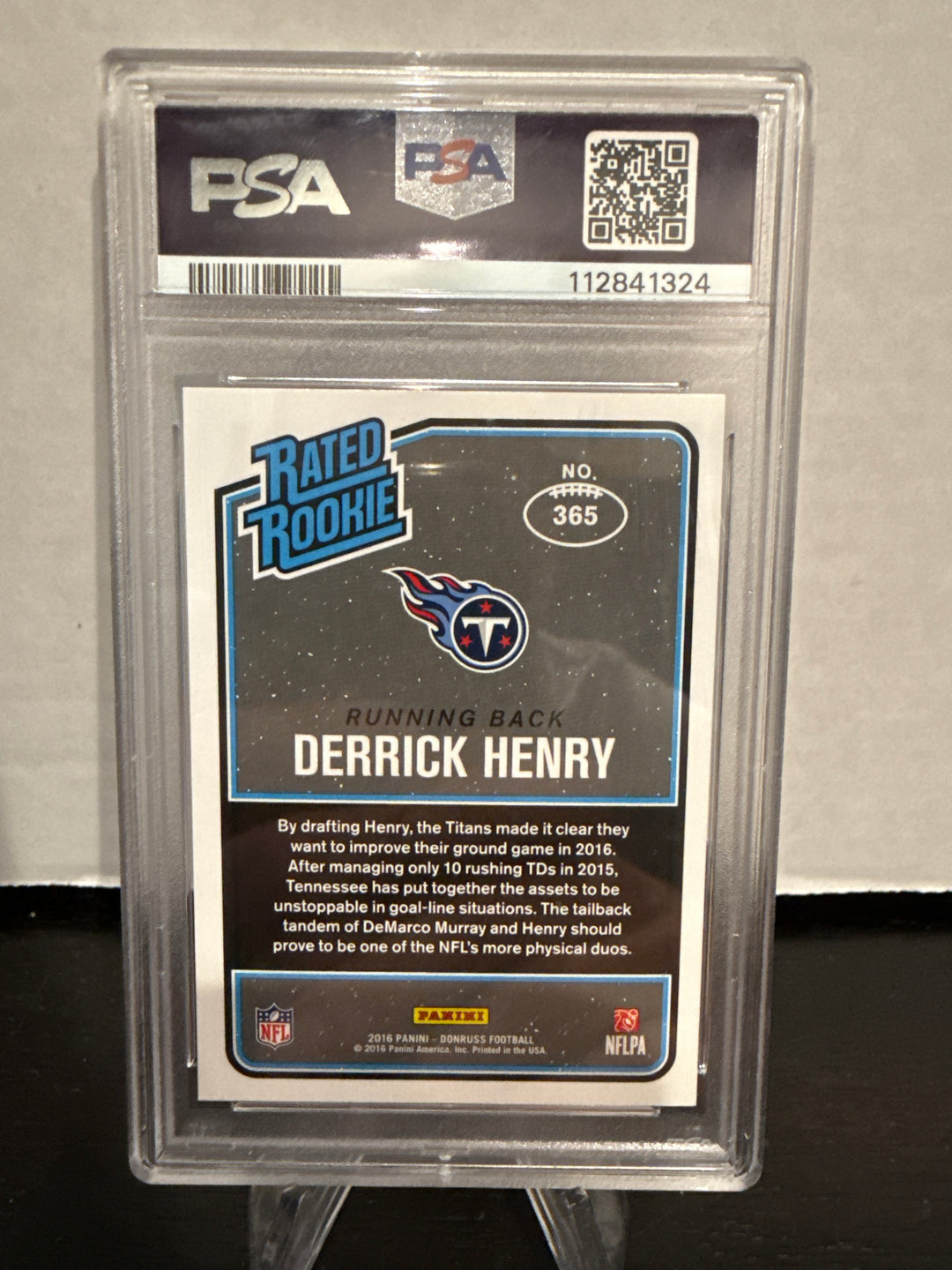Derrick Henry 2016 Panini Donruss Rated Rookie, PSA 8.5