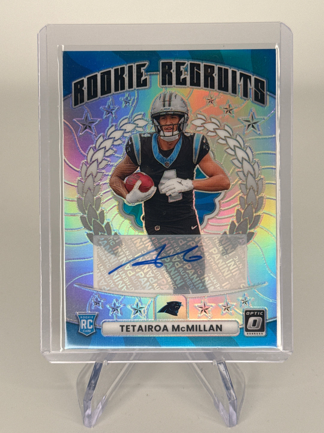 Tetairoa McMillan 2024 Panini Donruss Optic Rookie Recruits Rookie Auto , 127/199