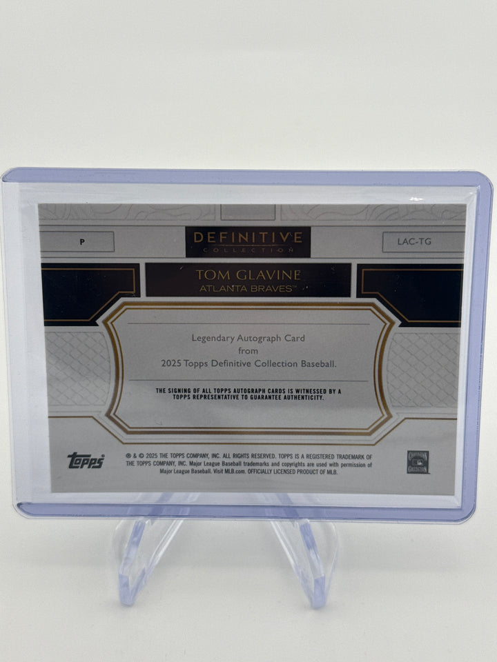Tom Glavine 2025 Topps Definitive Collection Legendary Auto, 06/25