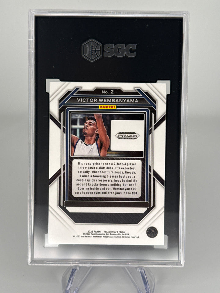 Victor Wembanyama 2023 Panini Prizm Draft Picks Rookie, SGC 10 Gem Mint