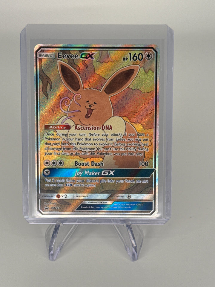 Pokemon TCG 2019 Eevee GX Black Star Promo Full Art Ultra Rare, SM233