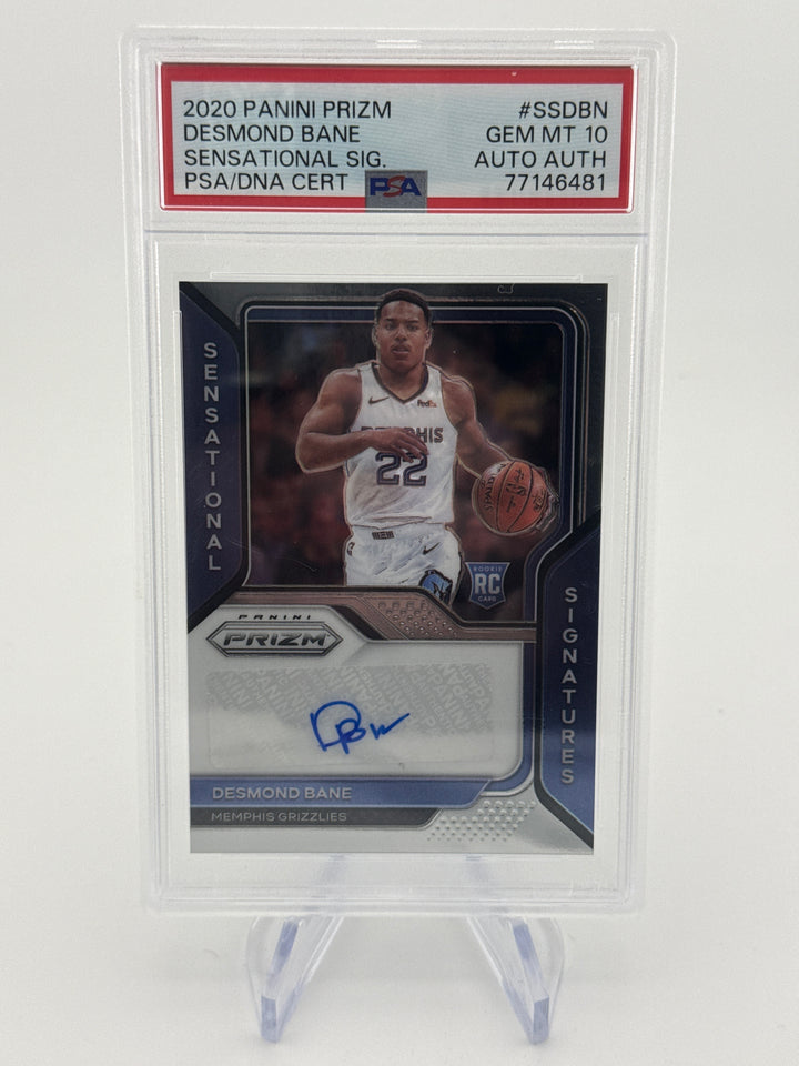Desmond Bane 2020 Panini Prizm Sensational Rookie Auto, PSA 10 Gem Mint