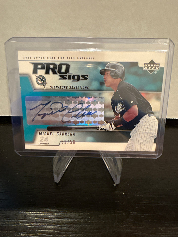 Miguel Cabrera 2005 Upper Deck Pro Sigs Auto, 31/50