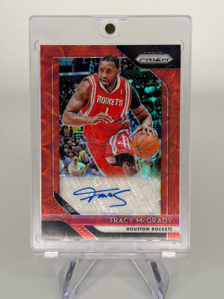 Tracy McGrady 2018 Panini Prizm Red Scope Auto