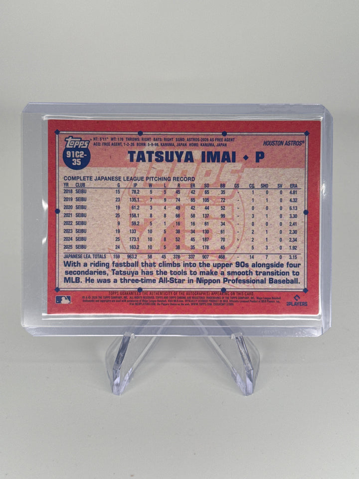 Tatsuya Imai 2026 Topps Chrome 75th Anniversary Rookie Auto, 108/199