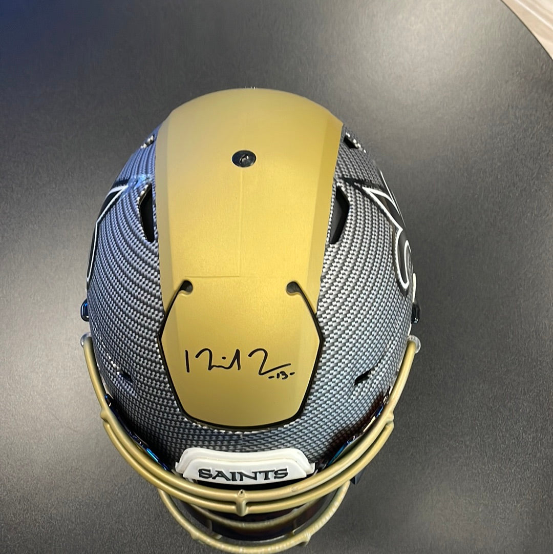 new orleans saints speedflex helmet Full-Size Authentic New Orleans Saints Michael Thomas Autographed Hydr – Hobby Card Shop