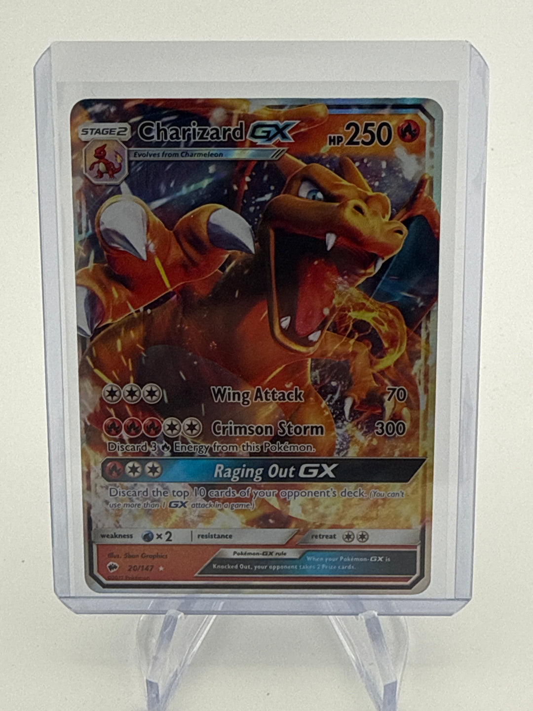Pokemon TCG 2017 Charizard GX Sun & Moon Burning Shadows, 20/147