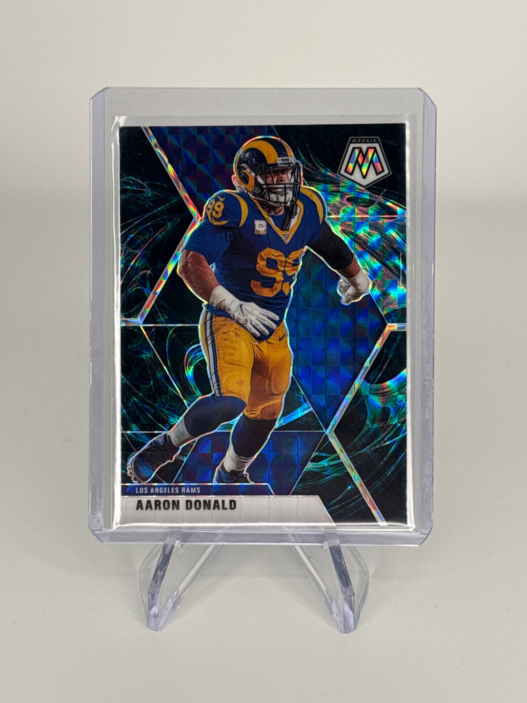 Aaron Donald 2020 Panini Mosaic SSP Genesis